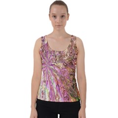 Background Swirl Art Abstract Velvet Tank Top by Sapixe