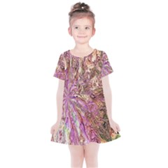 Background Swirl Art Abstract Kids  Simple Cotton Dress by Sapixe