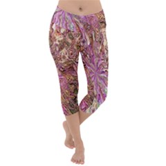 Background Swirl Art Abstract Lightweight Velour Capri Yoga Leggings