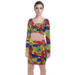 Abstract Art Structure Top And Skirt Sets by Sapixe