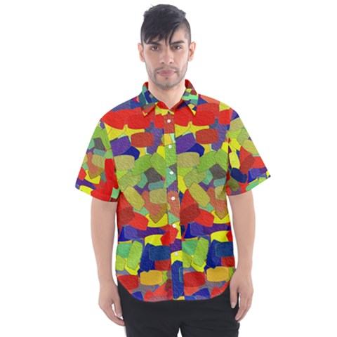 Abstract Art Structure Men s Short Sleeve Shirt by Sapixe