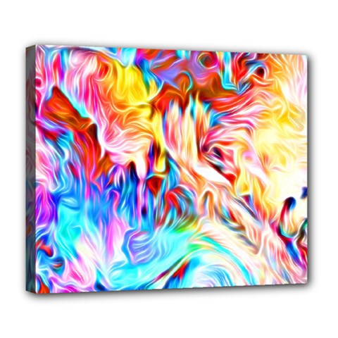 Background Drips Fluid Colorful Deluxe Canvas 24  X 20  (stretched) by Sapixe