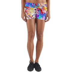 Background Drips Fluid Colorful Yoga Shorts