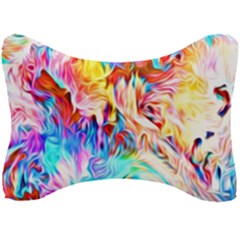 Background Drips Fluid Colorful Seat Head Rest Cushion by Sapixe