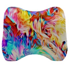 Background Drips Fluid Colorful Velour Head Support Cushion by Sapixe