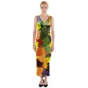 Mural Murals Graffiti Texture Fitted Maxi Dress View1