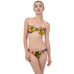 Mural Murals Graffiti Texture Classic Bandeau Bikini Set