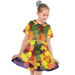 Mural Murals Graffiti Texture Kids  Short Sleeve Shirt Dress