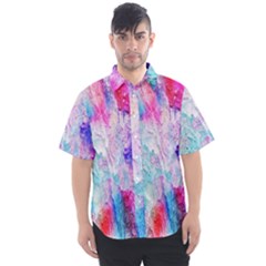 Background Art Abstract Watercolor Men s Short Sleeve Shirt