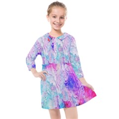 Background Art Abstract Watercolor Kids  Quarter Sleeve Shirt Dress