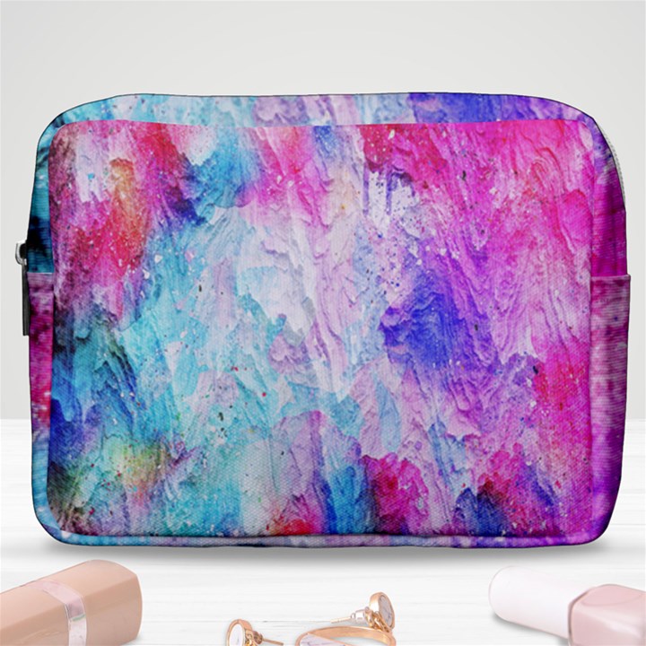 Background Art Abstract Watercolor Make Up Pouch (Large)