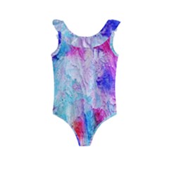 Background Art Abstract Watercolor Kids  Frill Swimsuit