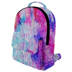 Background Art Abstract Watercolor Flap Pocket Backpack (small)