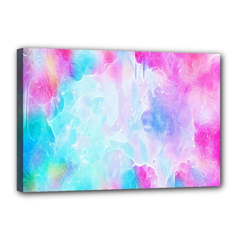 Background Drips Fluid Canvas 18  X 12  (stretched) by Sapixe