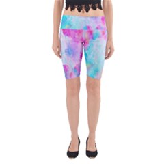 Background Drips Fluid Yoga Cropped Leggings by Sapixe