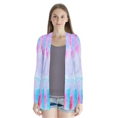 Background Drips Fluid Drape Collar Cardigan by Sapixe