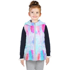 Background Drips Fluid Kid s Hooded Puffer Vest