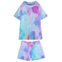 Background Drips Fluid Kids  Swim Tee and Shorts Set View1