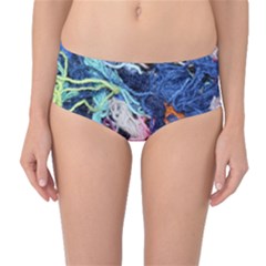 Wool Yarn Colorful Handicraft Mid-waist Bikini Bottoms by Sapixe