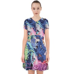 Wool Yarn Colorful Handicraft Adorable In Chiffon Dress by Sapixe