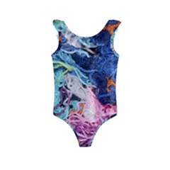 Wool Yarn Colorful Handicraft Kids  Frill Swimsuit