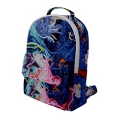 Wool Yarn Colorful Handicraft Flap Pocket Backpack (large)