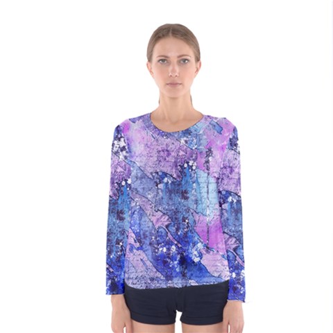 Background Art Abstract Watercolor Women s Long Sleeve Tee by Sapixe