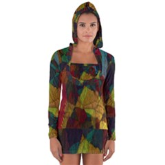 Background Color Template Abstract Long Sleeve Hooded T-shirt by Sapixe