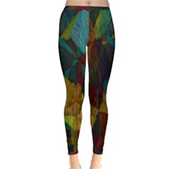 Background Color Template Abstract Inside Out Leggings by Sapixe