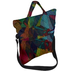 Background Color Template Abstract Fold Over Handle Tote Bag