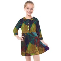 Background Color Template Abstract Kids  Quarter Sleeve Shirt Dress