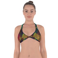 Background Color Template Abstract Halter Neck Bikini Top by Sapixe