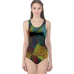 Background Color Template Abstract One Piece Swimsuit by Sapixe