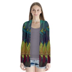 Background Color Template Abstract Drape Collar Cardigan by Sapixe