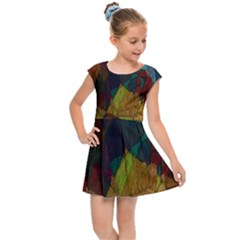 Background Color Template Abstract Kids Cap Sleeve Dress by Sapixe