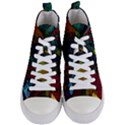 Background Color Template Abstract Women s Mid-Top Canvas Sneakers View1