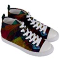 Background Color Template Abstract Women s Mid-Top Canvas Sneakers View3