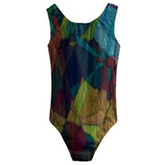 Background Color Template Abstract Kids  Cut-out Back One Piece Swimsuit