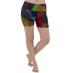 Background Color Template Abstract Lightweight Velour Yoga Shorts by Sapixe