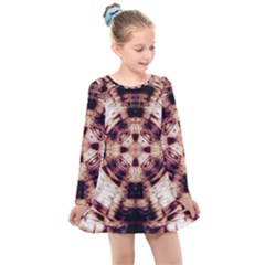 Abstract Art Wallpaper Background Kids  Long Sleeve Dress by Sapixe