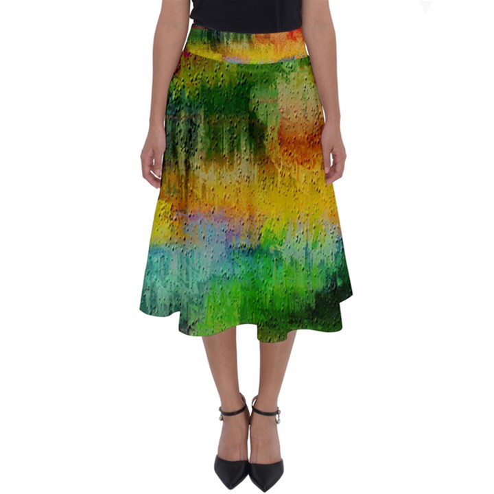 Pattern Texture Background Color Perfect Length Midi Skirt