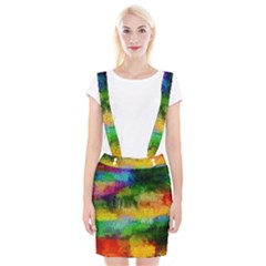 Pattern Texture Background Color Braces Suspender Skirt by Sapixe