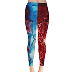 Red Blue Leggings  by Terzaek