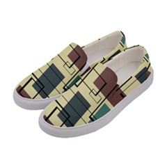 Mid Century Modern Rectangles Women s Canvas Slip Ons by KayCordingly