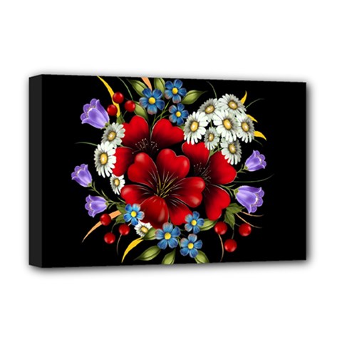 Flower Decoration Bouquet Of Flowers Deluxe Canvas 18  X 12  (stretched) by Sapixe