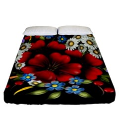 Flower Decoration Bouquet Of Flowers Fitted Sheet (california King Size) by Sapixe