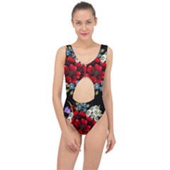 Flower Decoration Bouquet Of Flowers Center Cut Out Swimsuit by Sapixe