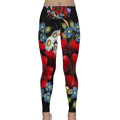 Flower Decoration Bouquet Of Flowers Lightweight Velour Classic Yoga Leggings