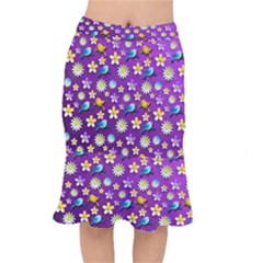 Default Floral Tissue Curtain Mermaid Skirt by Sapixe