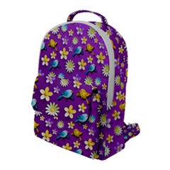 Default Floral Tissue Curtain Flap Pocket Backpack (large) by Sapixe